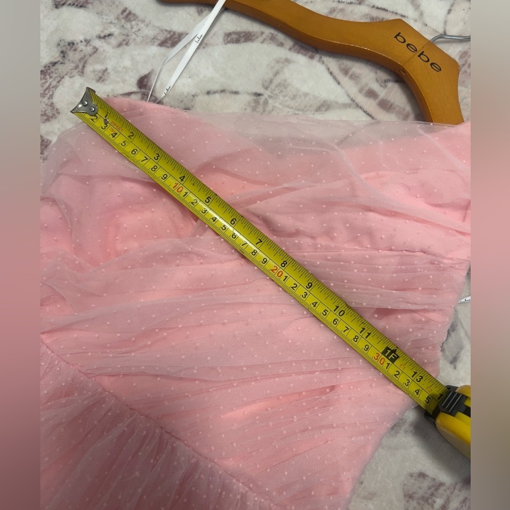 Lulus Exceptional Moments Light Pink Swiss Dot One-shoulder Mini Dress - Size S - Picture 7 of 8